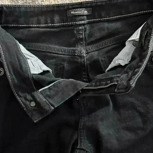 Massimo Dutti High-Rise Wide Leg Black Jeans SZ 2 - Picture 7 of 8